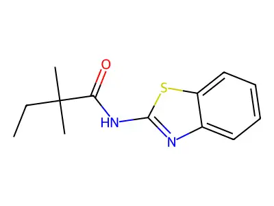 N-(1,3-benzothiazol-2-yl)-2,2-dimethylbutanamide structure