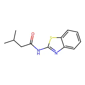 N-(1,3-benzothiazol-2-yl)-3-methylbutanamide structure