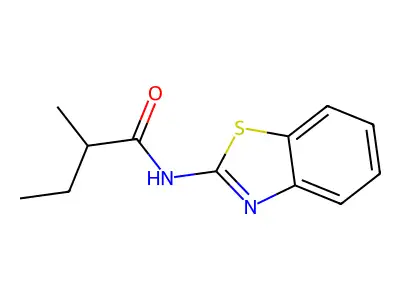 N-(1,3-benzothiazol-2-yl)-2-methylbutanamide structure