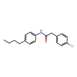 N-(4-butylphenyl)-2-(4-chlorophenyl)acetamide structure