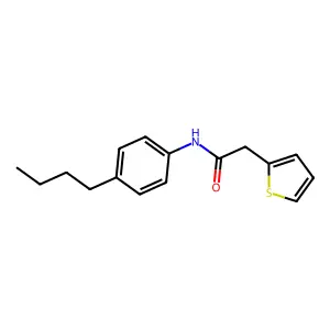 N-(4-butylphenyl)-2-thiophen-2-ylacetamide structure