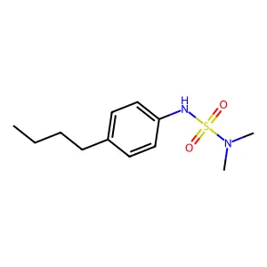 [(Dimethylamino)sulfonyl](4-butylphenyl)amine structure