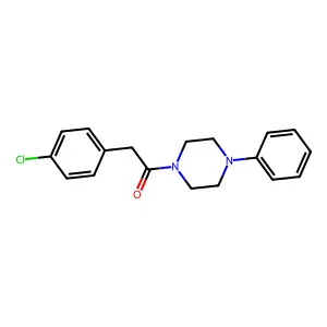 2-(4-Chlorophenyl)-1-(4-phenylpiperazin-1-yl)ethanone structure