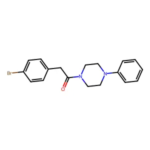 2-(4-Bromophenyl)-1-(4-phenylpiperazin-1-yl)ethanone structure