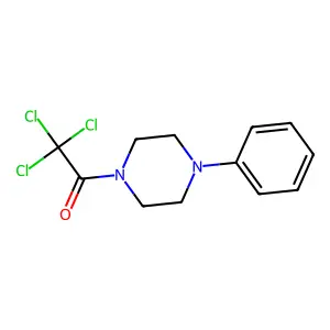 2,2,2-Trichloro-1-(4-phenylpiperazin-1-yl)ethanone structure