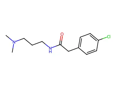2-(4-chlorophenyl)-N-[3-(dimethylamino)propyl]acetamide structure