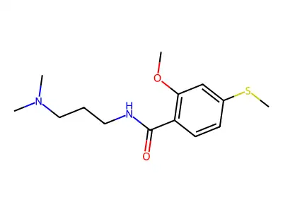 N-[3-(dimethylamino)propyl]-2-methoxy-4-methylsulfanylbenzamide structure