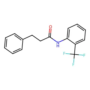 3-phenyl-N-[2-(trifluoromethyl)phenyl]propanamide structure