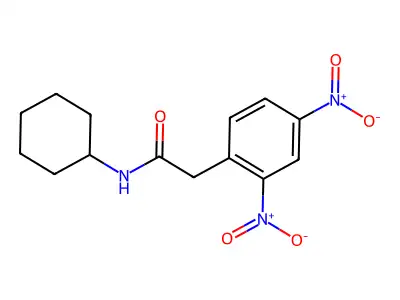 N-cyclohexyl-2-(2,4-dinitrophenyl)acetamide structure