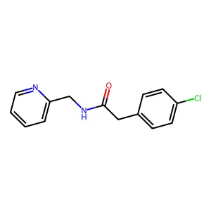 2-(4-chlorophenyl)-N-(pyridin-2-ylmethyl)acetamide structure