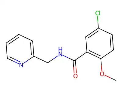 5-氯-2-甲氧基-N-(2-吡啶基甲基)苯甲酰胺 structure