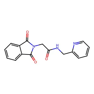 2-(1,3-dioxoisoindol-2-yl)-N-(pyridin-2-ylmethyl)acetamide structure