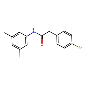 2-(4-bromophenyl)-N-(3,5-dimethylphenyl)acetamide structure