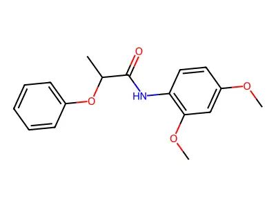N-(2,4-dimethoxyphenyl)-2-phenoxypropanamide structure