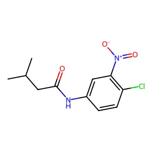 N-(4-chloro-3-nitrophenyl)-3-methylbutanamide structure