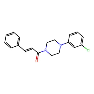 1-(4-(3-Chlorophenyl)piperazinyl)-3-phenylprop-2-EN-1-one structure