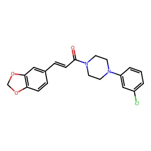 3-(1,3-Benzodioxol-5-yl)-1-[4-(3-chlorophenyl)piperazin-1-yl]prop-2-en-1-one structure
