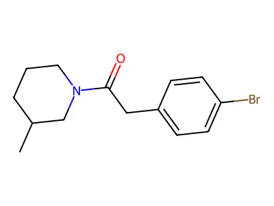 2-(4-Bromophenyl)-1-(3-methylpiperidin-1-yl)ethanone structure