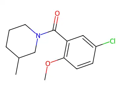 (5-Chloro-2-methoxyphenyl)(3-methyl-1-piperidinyl)methanone structure
