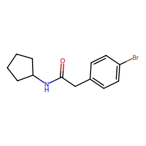 2-(4-溴苯基)-N-环戊基乙酰胺 structure