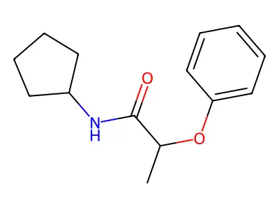 N-cyclopentyl-2-phenoxypropanamide structure