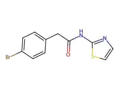 2-(4-bromophenyl)-N-(1,3-thiazol-2-yl)acetamide structure