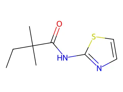 2,2-dimethyl-N-(1,3-thiazol-2-yl)butanamide structure