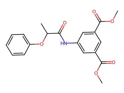 Dimethyl 5-[(2-phenoxypropanoyl)amino]benzene-1,3-dicarboxylate structure