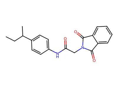 N-(4-butan-2-ylphenyl)-2-(1,3-dioxoisoindol-2-yl)acetamide structure
