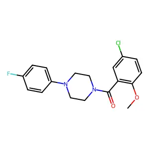 1-(5-Chloro-2-methoxybenzoyl)-4-(4-fluorophenyl)piperazine structure