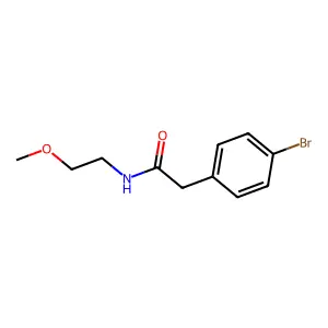 2-(4-bromophenyl)-N-(2-methoxyethyl)acetamide structure