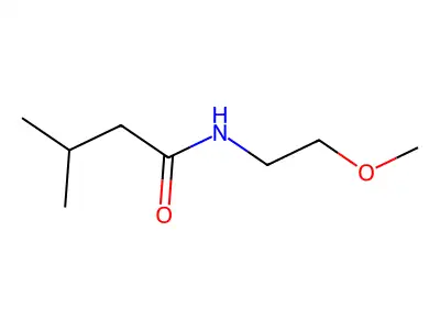 N-(2-methoxyethyl)-3-methylbutanamide structure