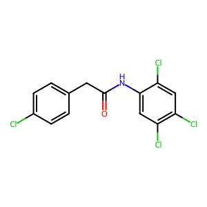 2-(4-chlorophenyl)-N-(2,4,5-trichlorophenyl)acetamide structure