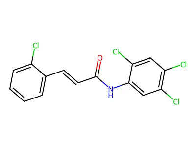 (E)-3-(2-chlorophenyl)-N-(2,4,5-trichlorophenyl)prop-2-enamide structure