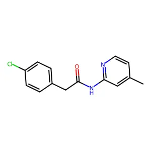 2-(4-chlorophenyl)-N-(4-methylpyridin-2-yl)acetamide structure