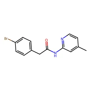 2-(4-bromophenyl)-N-(4-methylpyridin-2-yl)acetamide structure