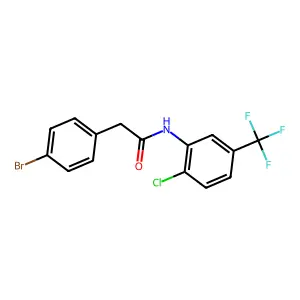2-(4-bromophenyl)-N-[2-chloro-5-(trifluoromethyl)phenyl]acetamide structure