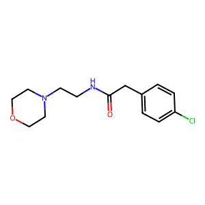 2-(4-chlorophenyl)-N-(2-morpholin-4-ylethyl)acetamide structure