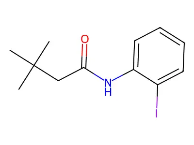 N-(2-iodophenyl)-3,3-dimethylbutanamide structure