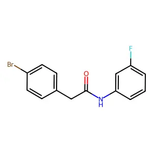 2-(4-bromophenyl)-N-(3-fluorophenyl)acetamide structure