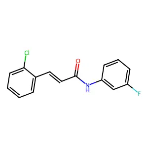 (E)-3-(2-chlorophenyl)-N-(3-fluorophenyl)prop-2-enamide structure