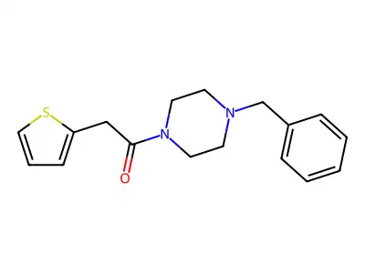 1-(4-Benzylpiperazinyl)-2-(2-thienyl)ethan-1-one structure