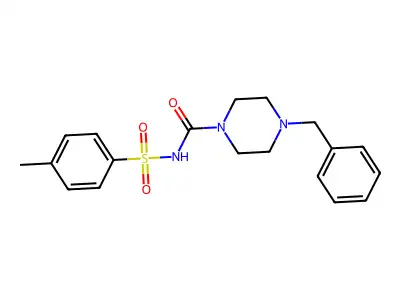 N-((4-Methylphenyl)sulfonyl)(4-benzylpiperazinyl)formamide structure
