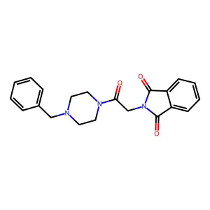 2-(2-(4-Benzylpiperazin-1-yl)-2-oxoethyl)isoindoline-1,3-dione structure