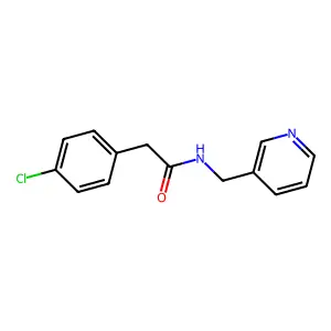 2-(4-chlorophenyl)-N-(pyridin-3-ylmethyl)acetamide structure