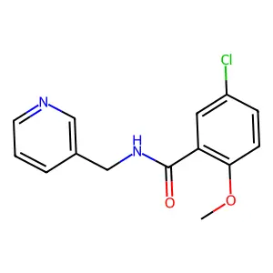 5-chloro-2-methoxy-N-(3-pyridinylmethyl)benzamide structure