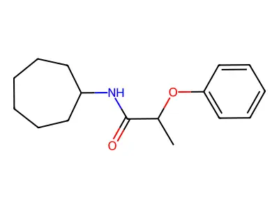 N-cycloheptyl-2-phenoxypropanamide structure