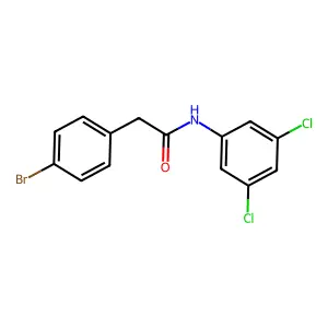 2-(4-bromophenyl)-N-(3,5-dichlorophenyl)acetamide structure