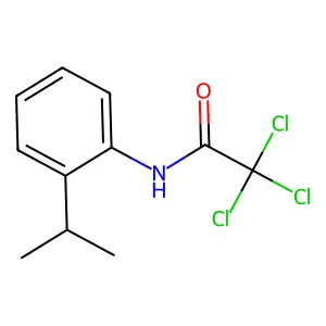 2,2,2-trichloro-N-[2-(propan-2-yl)phenyl]acetamide structure