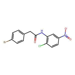 2-(4-bromophenyl)-N-(2-chloro-5-nitrophenyl)acetamide structure